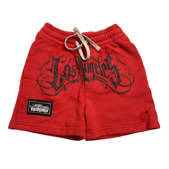 Nununu LA Sweatshorts in Washed Red - Picture 1 of 4